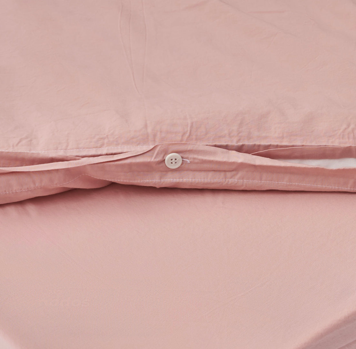 Washed Cotton Duvet set in Rose pink