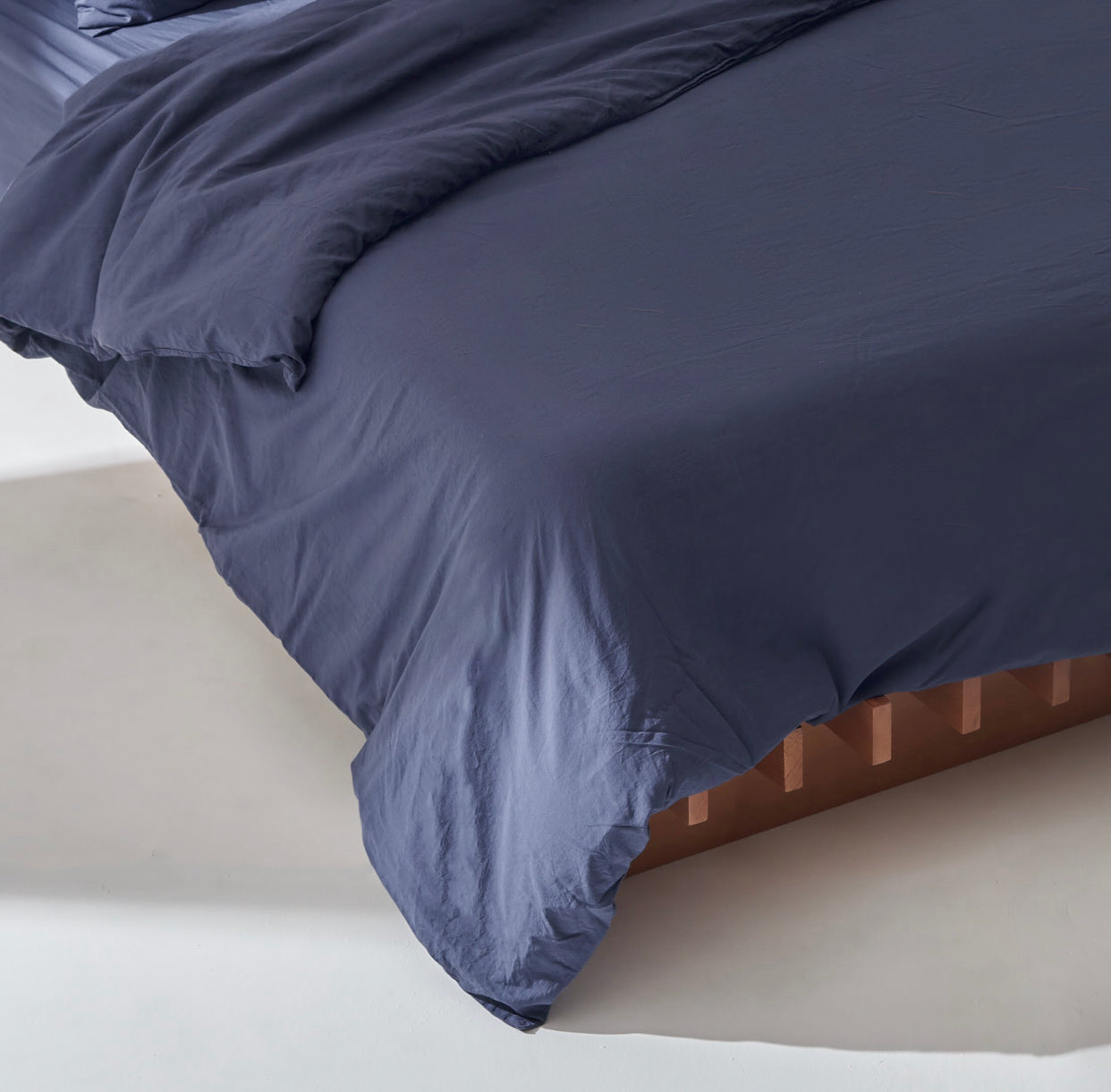 Washed Cotton Duvet set in Navy