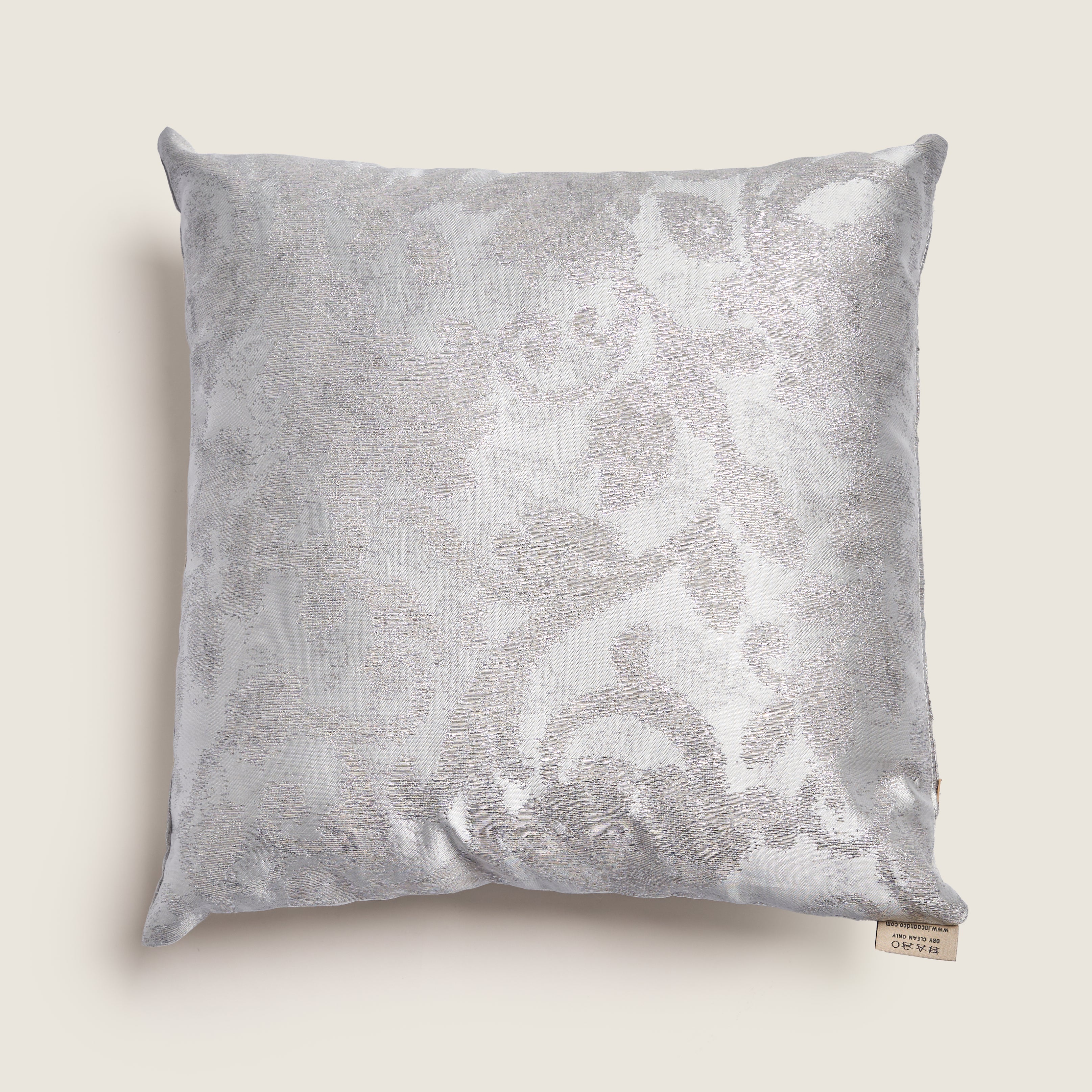 Flamingo Silver Sheer - Fabric Cushion